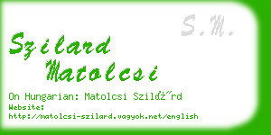 szilard matolcsi business card